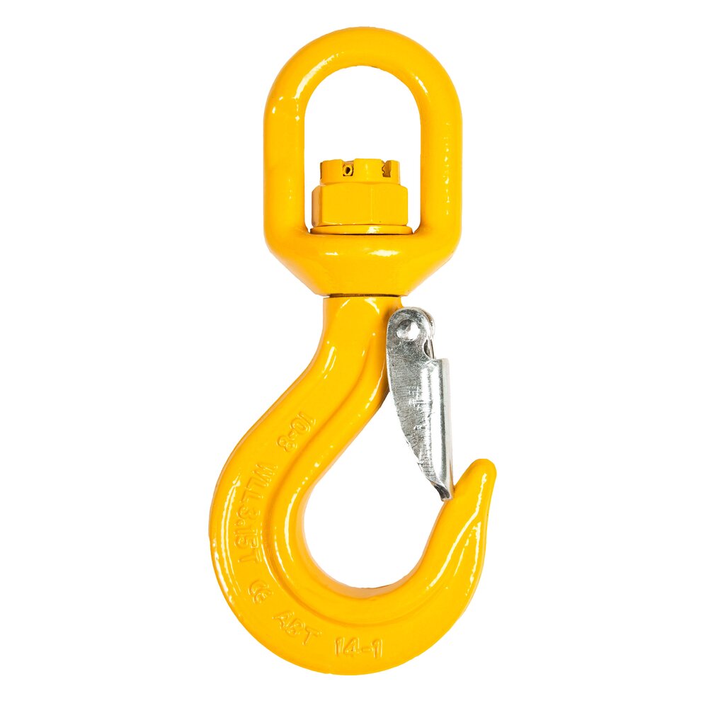 Latch hook with swivel, grade 80 Haklift